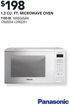 RONA Panasonic 1.3 cu. ft. microwave oven offer