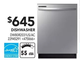 RONA Samsung dishwasher offer