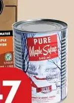Giant Tiger Pure maple syrup offer