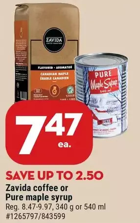 Giant Tiger Zavida coffee offer