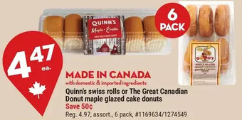 Giant Tiger Quinn's swiss rolls offer