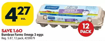 Giant Tiger Burnbrae farms omega 3 eggs offer