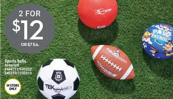 Giant Tiger Sports balls offer