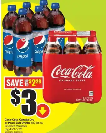 FreshCo Coca-cola, canada dry or pepsi soft drinks offer