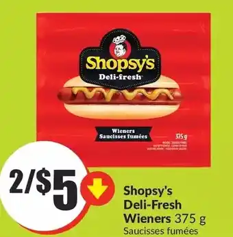 FreshCo Shopsy's deli-fresh wieners offer