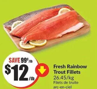 FreshCo Fresh rainbow trout fillets offer