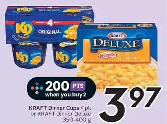 Sobeys Kraft dinner cups or kraft dinner deluxe offer