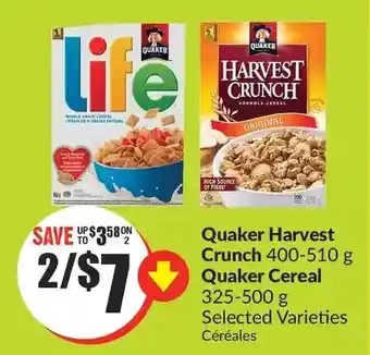 FreshCo Quaker harvest crunch | quaker cereal offer