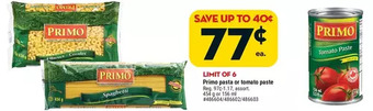 Giant Tiger Primo pasta offer