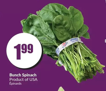 FreshCo Bunch spinach offer