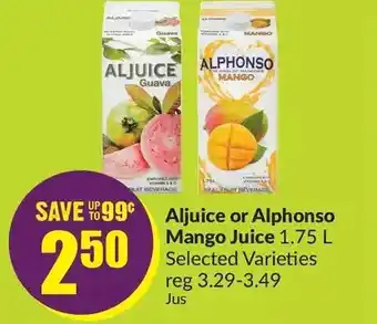 FreshCo Aljuice or alphonso mango juice offer