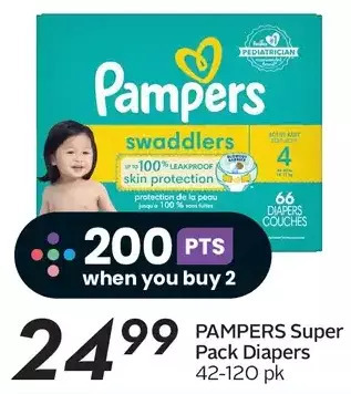 Sobeys Pampers super pack diapers offer