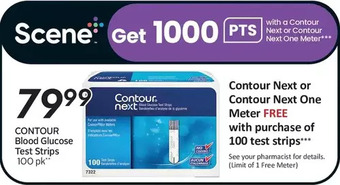 Sobeys Contour blood glucose test strips offer