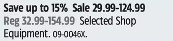 Canadian Tire Shop equipment offer