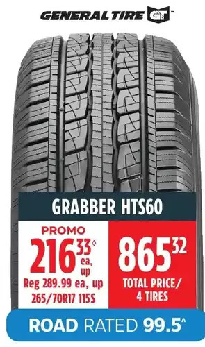 Canadian Tire General tire grabber hts60 tire offer