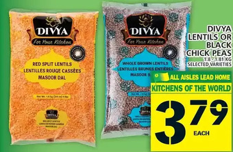 Food Basics Divya lentils or black chick peas offer