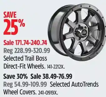 Canadian Tire Trail boss direct-fit wheels | autotrends wheel covers offer