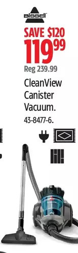 Canadian Tire Bissell cleanview canister vacuum offer