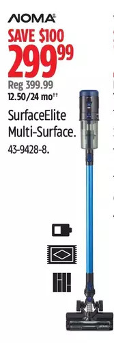 Canadian Tire Noma surfaceelite multi-surface stick vacuum offer