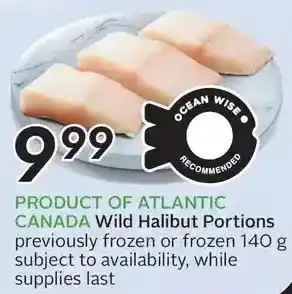 Sobeys Wild halibut portions offer