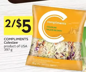 Foodland Compliments coleslaw offer