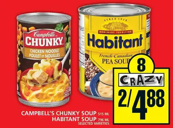 Food Basics Campbell's chunky soup | habitant soup offer