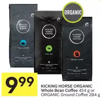 Foodland Kicking horse organic whole bean coffee or organic ground coffee offer