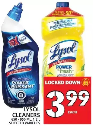 Food Basics Lysol cleaners offer