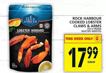 Food Basics Rock harbour cooked lobster claws & arms offer