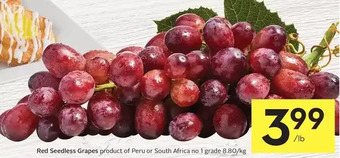 Foodland Red seedless grapes offer