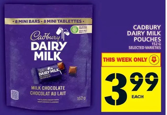 Food Basics Cadbury dairy milk pouches offer