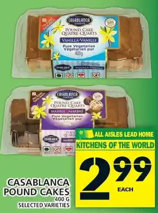 Food Basics Casablanca pound cakes offer