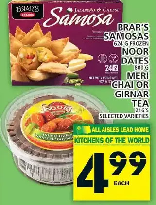 Food Basics Brar's samosas | noor dates | meri chai or girnar tea offer