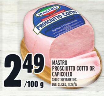 Metro Mastro prosciutto cotto or capicollo offer