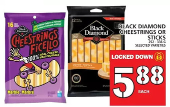 Food Basics Black diamond cheestrings or sticks offer