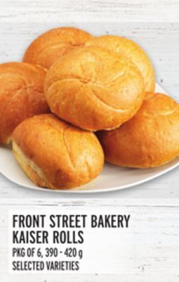 Metro Front street bakery kaiser rolls offer