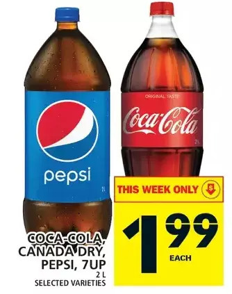 Food Basics Coca-cola, canada dry, pepsi, 7up offer