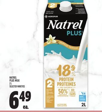 Metro Natrel plus milk offer