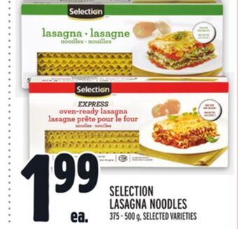 Metro Selection lasagna noodles offer