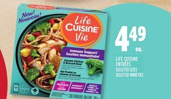 Metro Life cuisine entrées offer