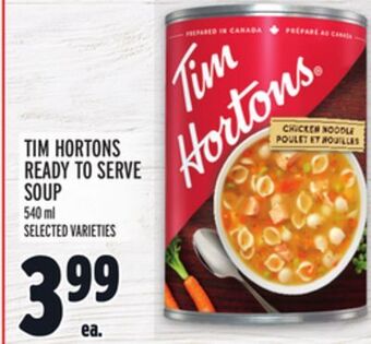 Metro Tim hortons ready to serve soup offer