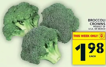 Broccoli crowns