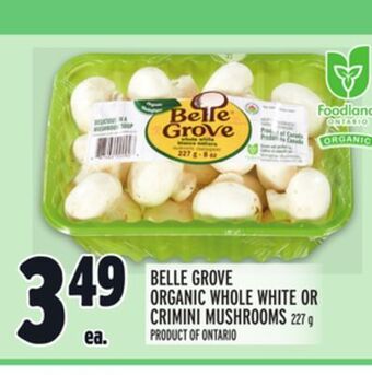 Metro Belle grove organic whole white or crimini mushrooms offer