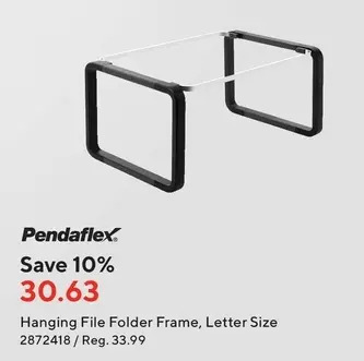 Staples Pendaflex hanging file folder frame offer