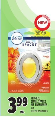 Metro Febreze small spaces air freshener offer