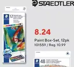 Staples Staedtler paint box-set offer
