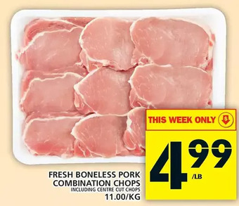 Food Basics Fresh boneless pork combination chops offer
