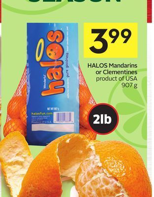 Foodland Halos mandarins or clementines product of usa 907 g offer