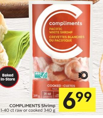 Foodland Compliments shrimp 31-40 ct raw or cooked 340 g offer
