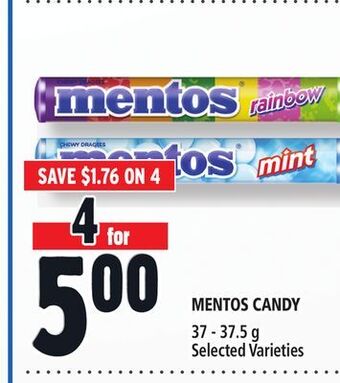 Metro Mentos candy offer